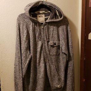 Vans gray speckled knitted hooded sweatshirt